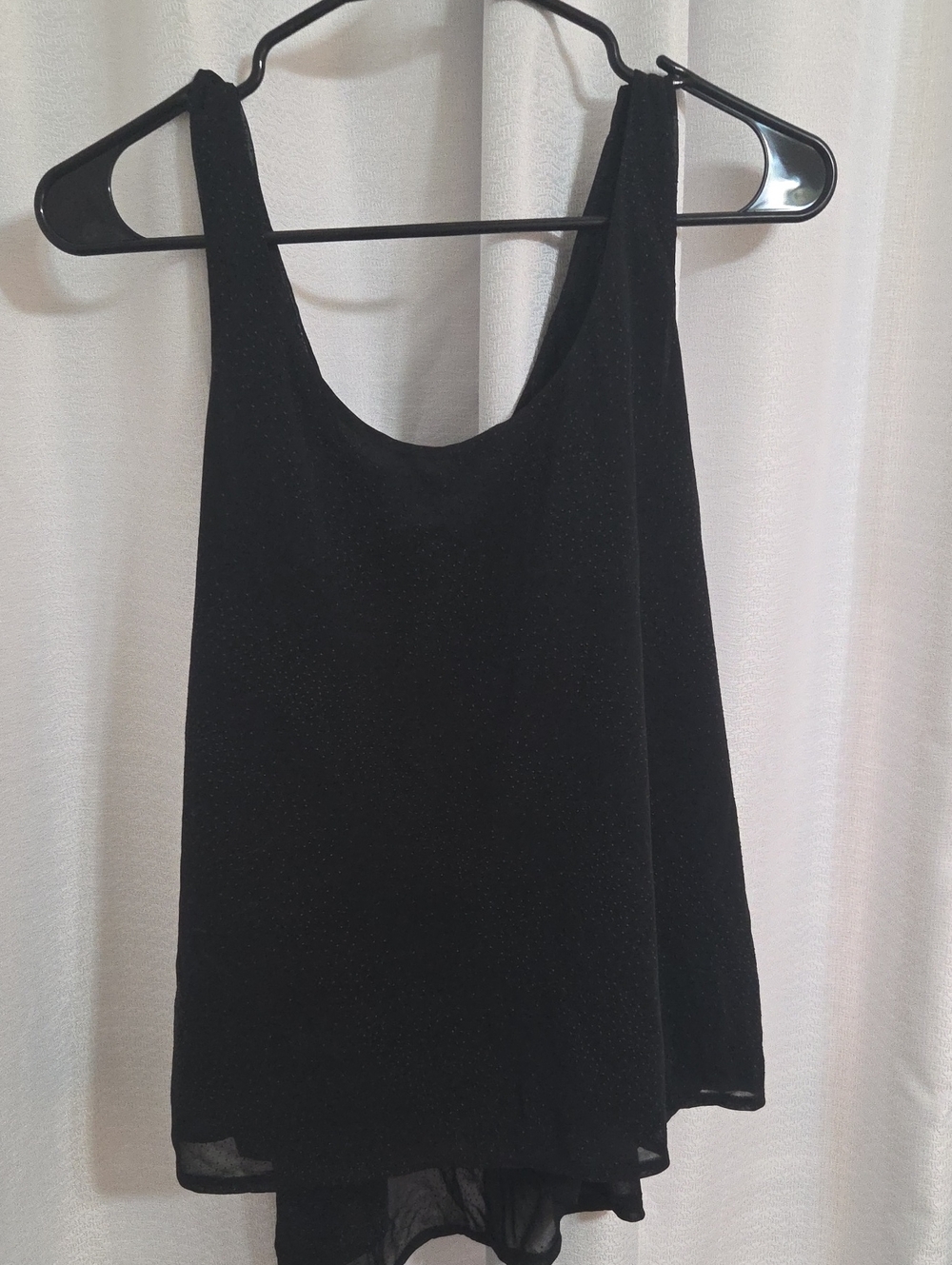 BCBGeneration Black Scoop Neck Camisole with Subtle Sheen